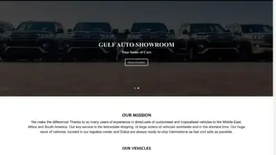Screenshot of Non-Delivery scam website Gulfautoshowroom.com