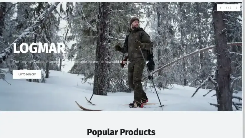 Screenshot of Non-Delivery scam website Harkila-eu.shop