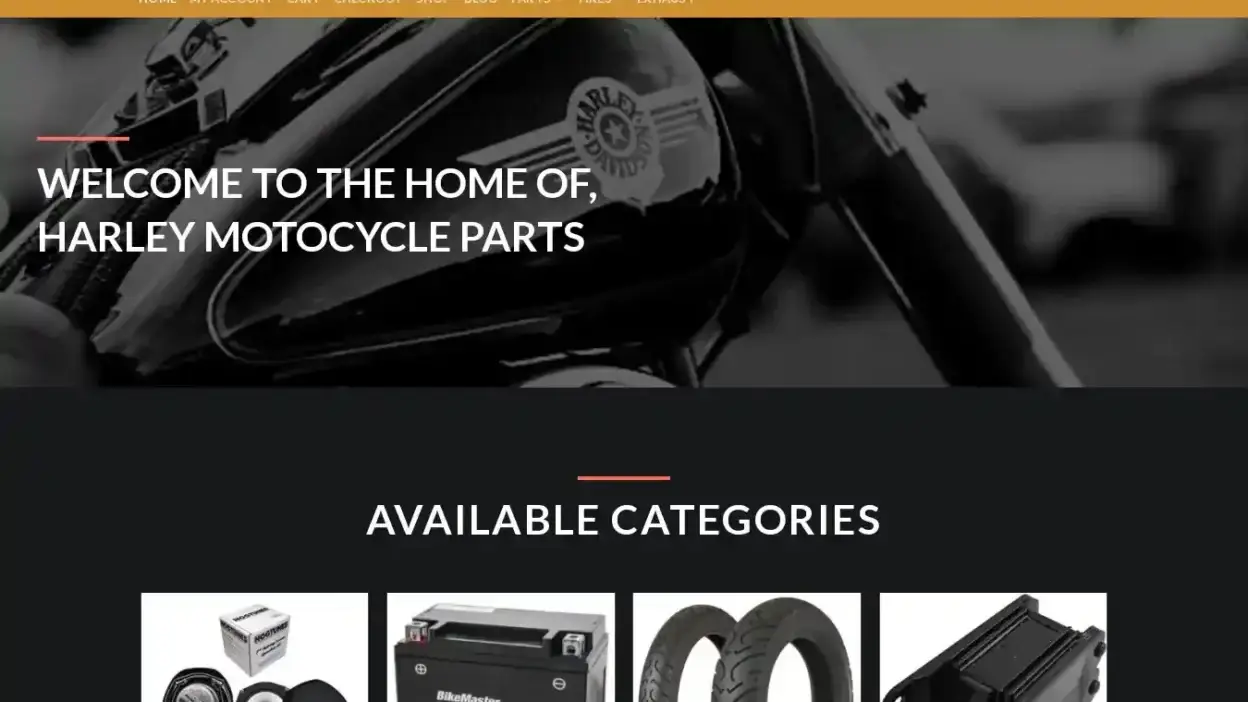 Screenshot of Automobile scam website Harleypart.shop