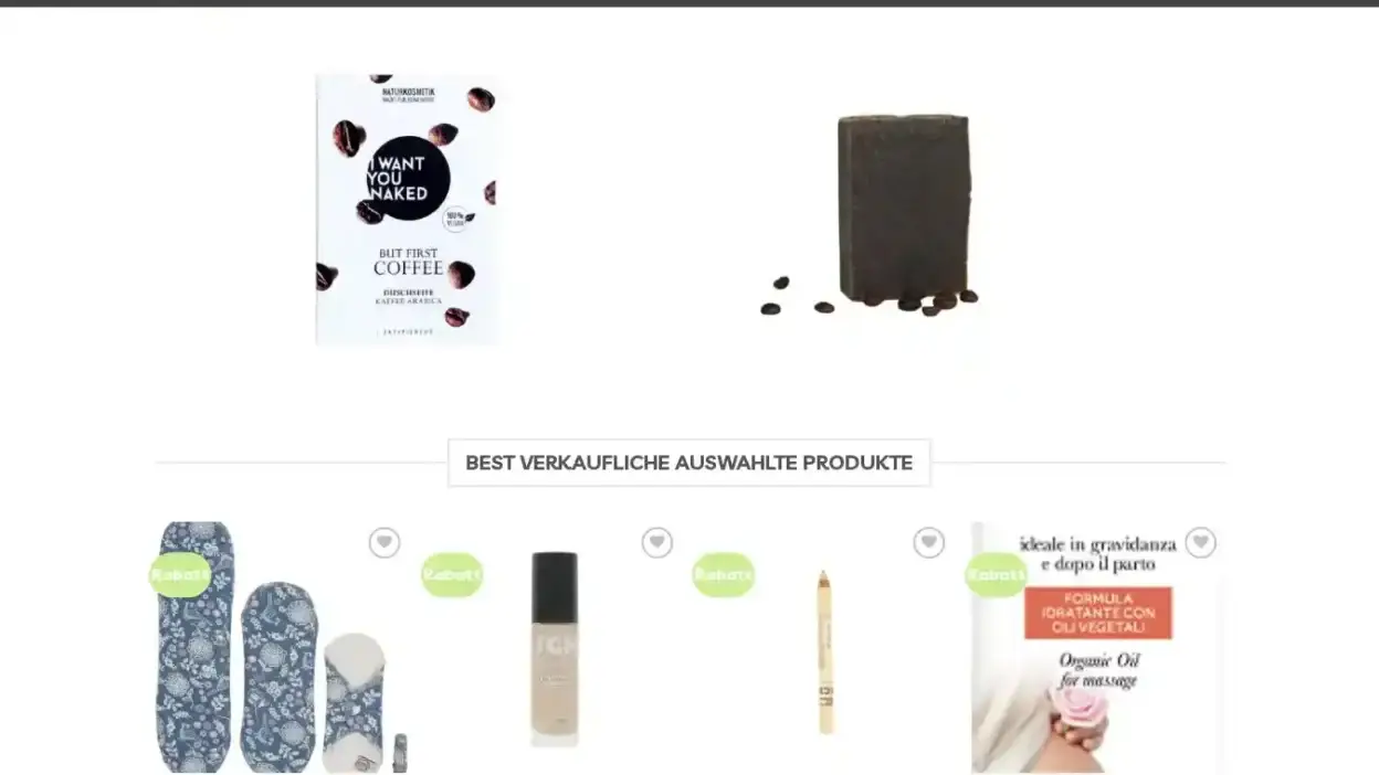 Screenshot of Non-Delivery scam website Hautpflegemarken.com