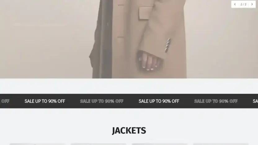 Screenshot of Non-Delivery scam website Hbflashsale-men.com