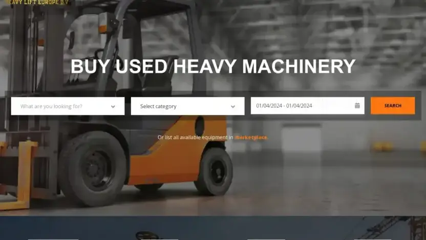 Screenshot of Automobile scam website Heavylifteuropebv.com