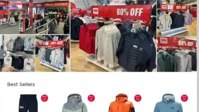 Screenshot of Non-Delivery scam website Hellyhansensale-me.com