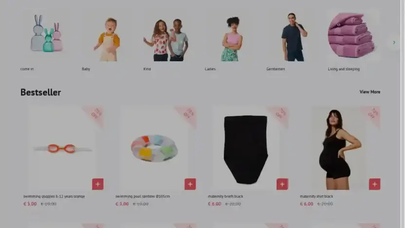 Screenshot of Non-Delivery scam website Hema-sale.shop