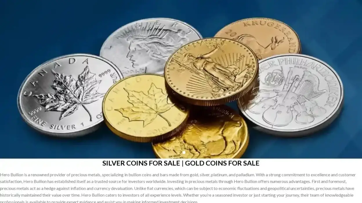 Screenshot of Non-Delivery scam website Hero-bullion.com