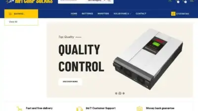 Screenshot of Non-Delivery scam website Hificorpsolars.com