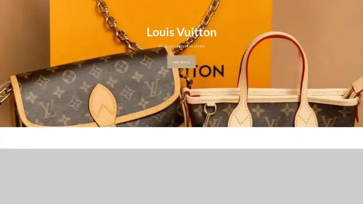 Screenshot of Non-Delivery scam website High-endluxurybags.shop