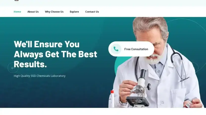 Screenshot of Non-Delivery scam website Highqualityssdchemicalslaboratory.com