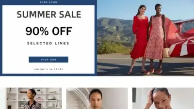 Screenshot of Fashion scam website Hobbsglam.shop