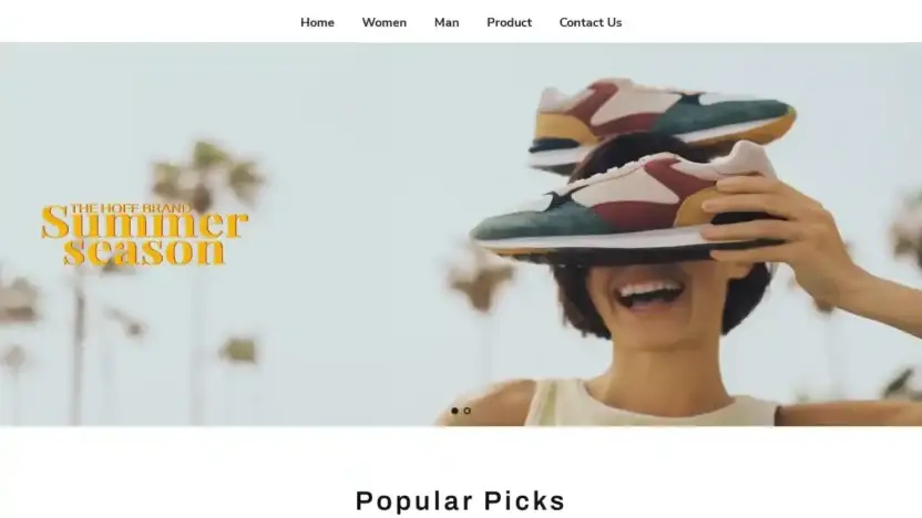 Screenshot of Non-Delivery scam website Hoffeu.com