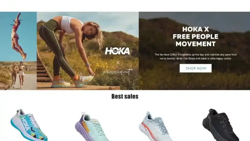 Screenshot of Non-Delivery scam website Hokagoodsports.shop