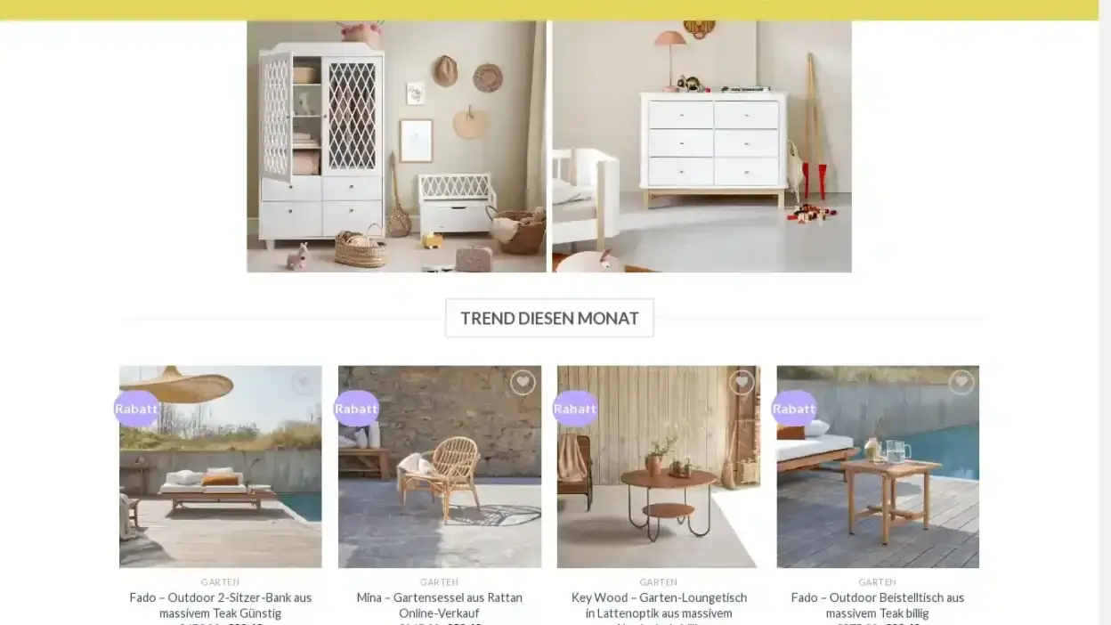 Screenshot of Non-Delivery scam website Holzmobelnde.com