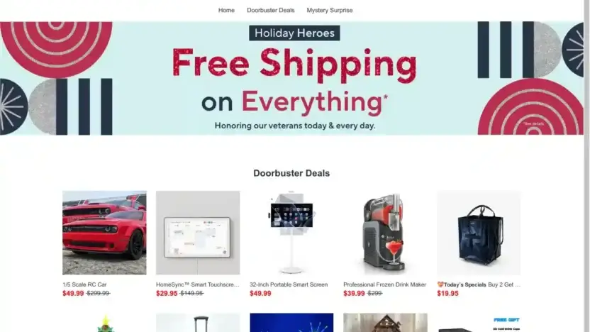 Screenshot of Non-Delivery scam website Homebesty.shop