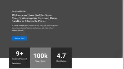 Screenshot of Non-Delivery scam website Horsesaddlesstore.com