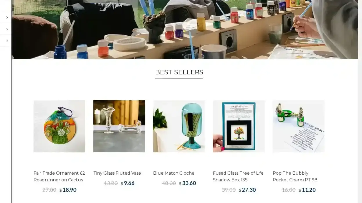 Screenshot of Non-Delivery scam website Hotpieceofglass.shop