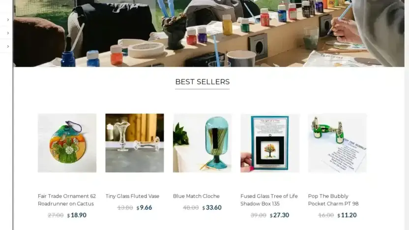 Screenshot of Non-Delivery scam website Hotpieceofglass.shop