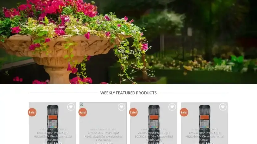Screenshot of Non-Delivery scam website Hotsale-garden.com