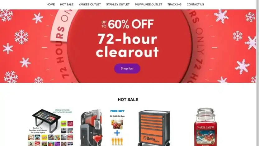 Screenshot of Non-Delivery scam website Hunamal.com