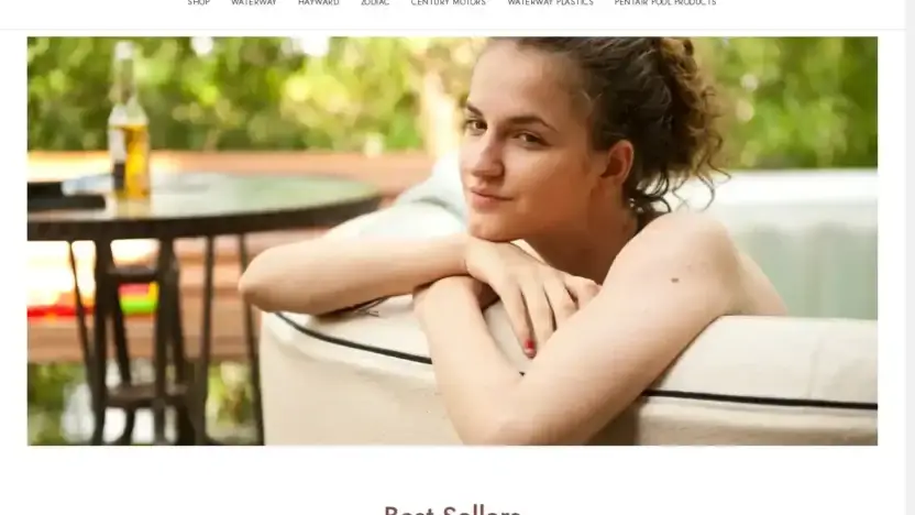 Screenshot of Non-Delivery scam website Hydropoolsupply.com