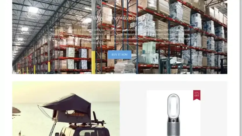 Screenshot of Non-Delivery scam website Hzko.shop