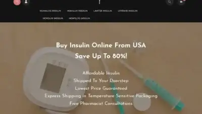 Screenshot of Medical scam website Insulinonlinestore.com