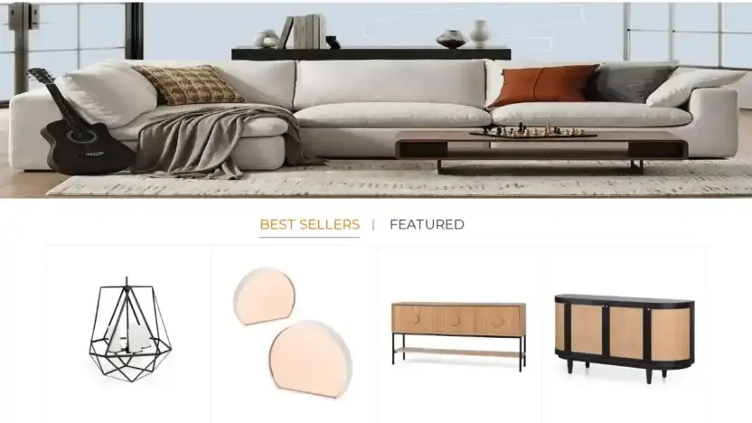 Screenshot of Non-Delivery scam website Interiorsecretstop.shop