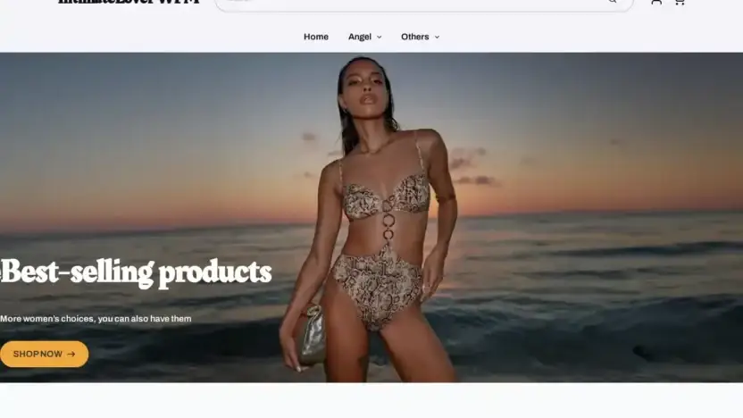 Screenshot of Non-Delivery scam website Intimateloverwpm.com