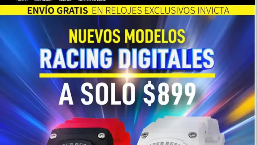 Screenshot of Non-Delivery scam website Inviciomexico.com