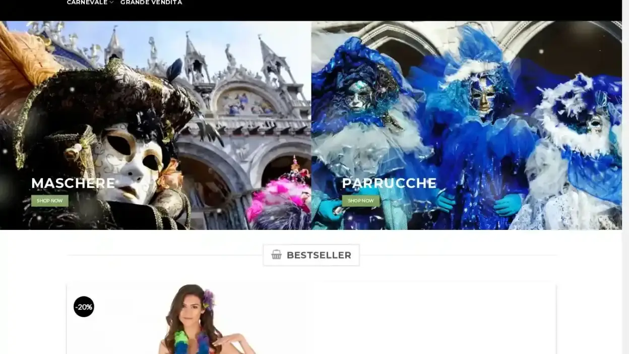 Screenshot of Non-Delivery scam website Itcarnevale.com