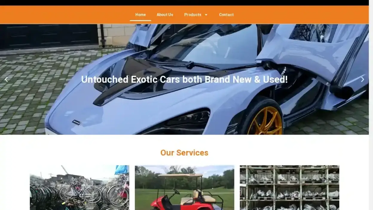 Screenshot of Automobile scam website Japanmarineautocoltd.com