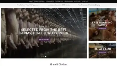 Screenshot of Commodity scam website Jbnschicken.com