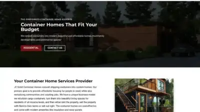 Screenshot of Container scam website Jcsolidcontainerhomes.com