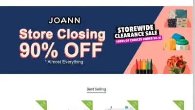 Screenshot of Non-Delivery scam website Joannofficialsale.com