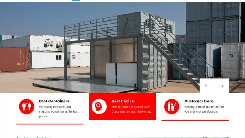 Screenshot of Container scam website Jozanicontainers.com