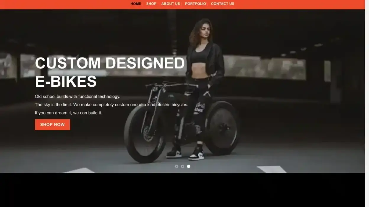 Screenshot of Non-Delivery scam website Jratcustomse-bikes.com