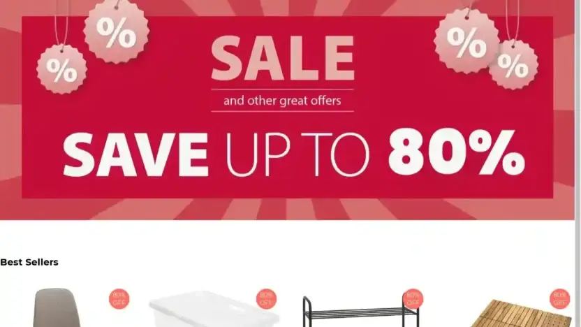 Screenshot of Non-Delivery scam website Jysk-eur.shop