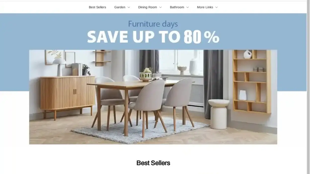 Screenshot of Non-Delivery scam website Jysksales.shop