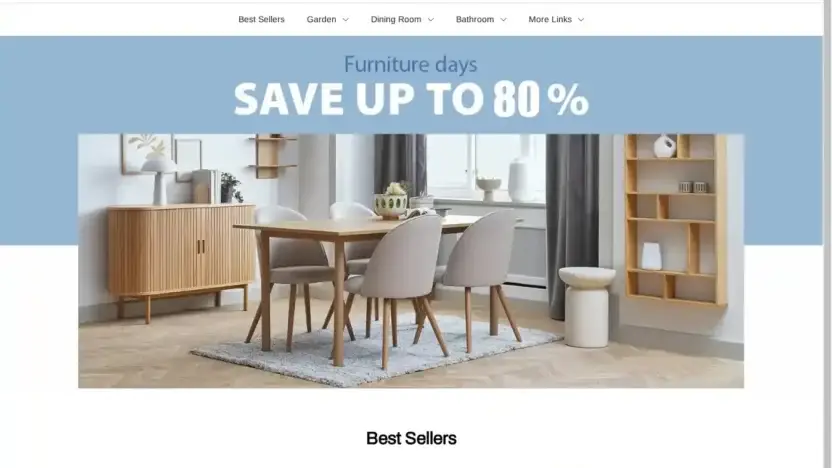 Screenshot of Non-Delivery scam website Jysksales.shop