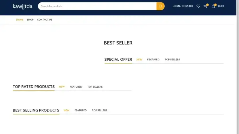 Screenshot of Non-Delivery scam website Kawjjtdain.shop