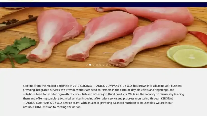 Screenshot of Commodity scam website Keronaltradingcompanysp.com