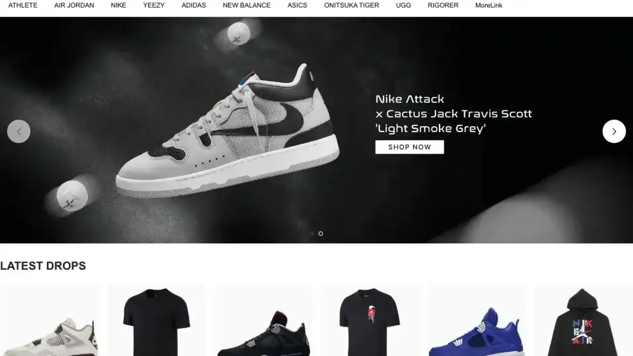 Screenshot of Non-Delivery scam website Kickscrewsn.com