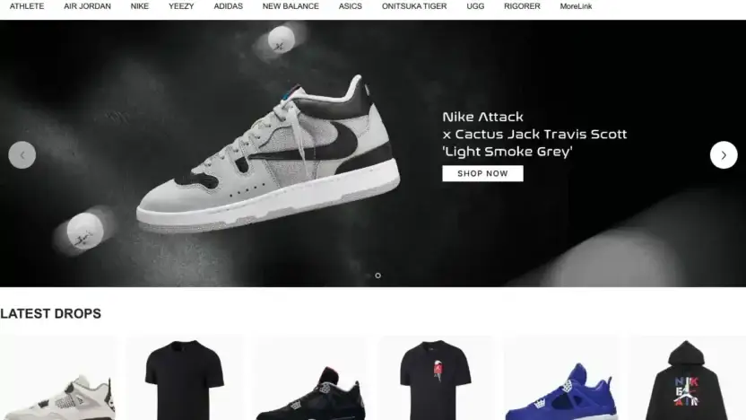 Screenshot of Non-Delivery scam website Kickscrewsn.com