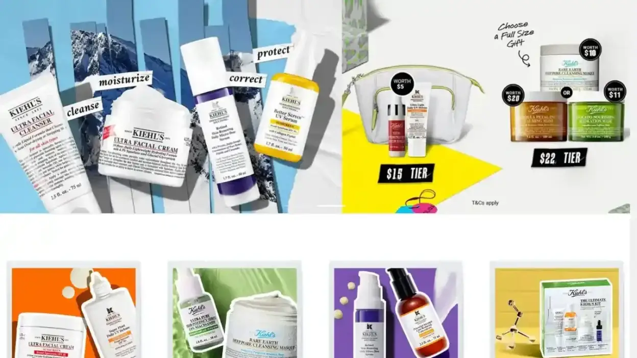 Screenshot of Non-Delivery scam website Kiehlsofficial.shop