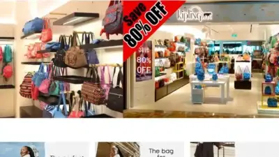 Screenshot of Non-Delivery scam website Kiplingeu.shop