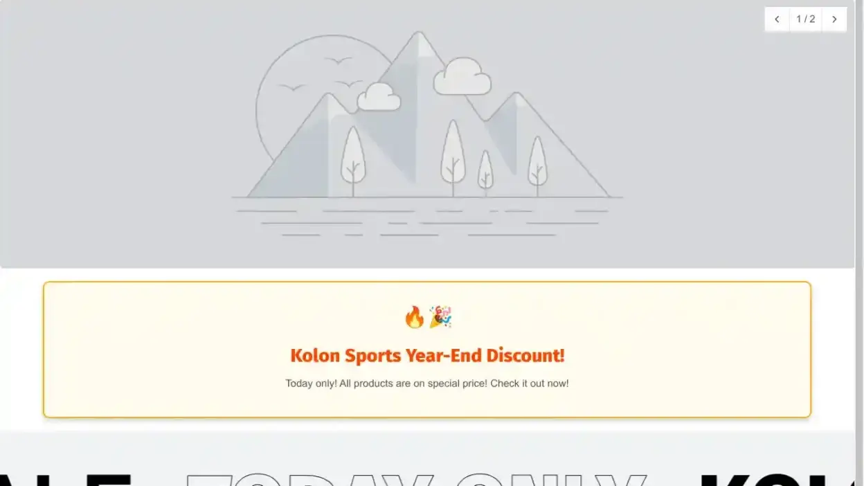 Screenshot of Non-Delivery scam website Kolonsport-kr.com