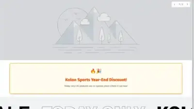 Screenshot of Non-Delivery scam website Kolonsport-kr.com