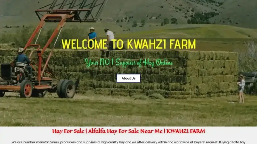 Screenshot of Non-Delivery scam website Kwahzifarm.com