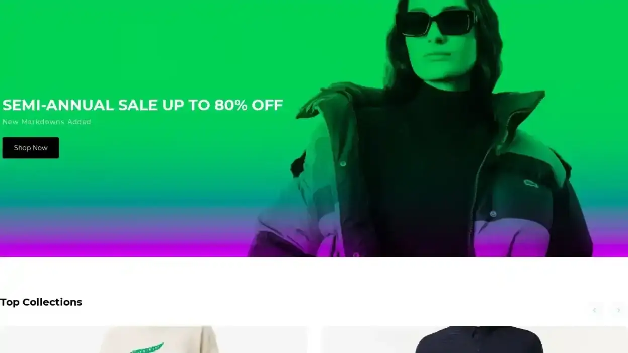 Screenshot of Non-Delivery scam website Lacostemall.com