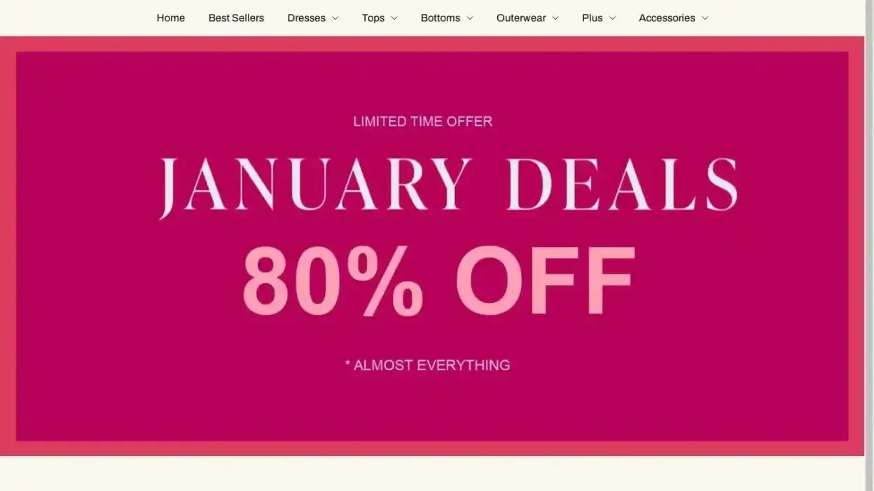 Screenshot of Non-Delivery scam website Lauraofficial.shop