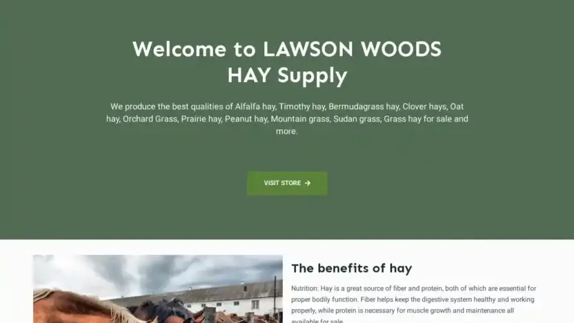 Screenshot of Non-Delivery scam website Lawsonwoodshaysupply.com